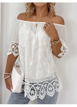bluzka jolanta biała uni ze sklepu UBRA w kategorii Bluzki damskie - zdjęcie 173030852