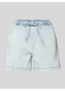 Szorty jeansowe o rozkloszowanym kroju z elastycznym pasem ze sklepu Peek&Cloppenburg  w kategorii Szorty - zdjęcie 173032084