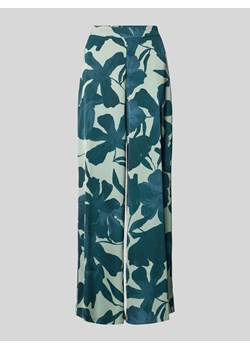 Spodnie materiałowe z szerokimi nogawkami i nadrukiem na całej powierzchni ze sklepu Peek&Cloppenburg  w kategorii Spodnie damskie - zdjęcie 173032162