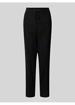 Spodnie materiałowe o kroju tapered fit z tunelem ze sklepu Peek&Cloppenburg  w kategorii Spodnie damskie - zdjęcie 173032192
