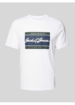 T-shirt z nadrukiem z logo model ‘WAYNE’ ze sklepu Peek&Cloppenburg  w kategorii T-shirty męskie - zdjęcie 173032223
