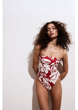 H & M - Kostium kąpielowy bandeau - Czerwony ze sklepu H&M w kategorii Stroje kąpielowe - zdjęcie 173032621