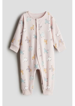 H & M - Wzorzysta piżama jednoczęściowa - Różowy ze sklepu H&M w kategorii Odzież dla niemowląt - zdjęcie 173032693