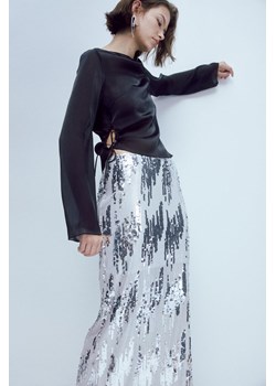 H & M - Prześwitujący asymetryczny top - Czarny ze sklepu H&M w kategorii Bluzki damskie - zdjęcie 173032804