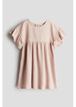 H & M - Sukienka z bawełnianego muślinu - Różowy ze sklepu H&M w kategorii Sukienki dziewczęce - zdjęcie 173032840