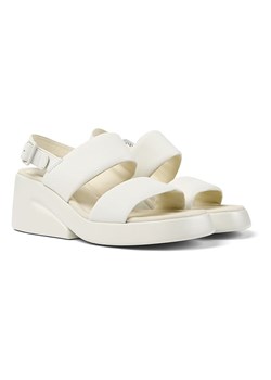 Camper Skórzane sandały w kolorze białym na koturnie ze sklepu Limango Polska w kategorii Sandały damskie - zdjęcie 173033130