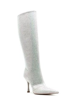 Liu Jo Kozaki na szpilce LIU JO X LEONIE HANNE GLAM 02 | z dodatkiem skóry ze sklepu Gomez Fashion Store w kategorii Kozaki damskie - zdjęcie 173038024