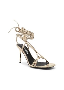 Karl Lagerfeld Skórzany sandały na szpilce GALA Shimmer Longlace ze sklepu Gomez Fashion Store w kategorii Sandały damskie - zdjęcie 173073933