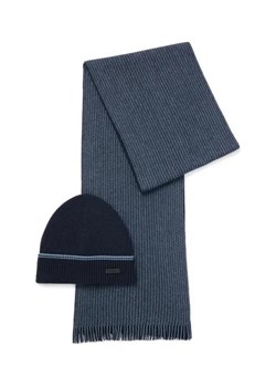 BOSS BLACK Szal + czapka Mind | z dodatkiem wełny ze sklepu Gomez Fashion Store w kategorii Szaliki męskie - zdjęcie 173090981