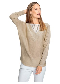 Heine Sweter w kolorze beżowo-białym ze sklepu Limango Polska w kategorii Swetry damskie - zdjęcie 173115694