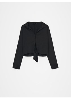 Mohito - Czarna bluzka z wiązaniem - czarny ze sklepu Mohito w kategorii Koszule damskie - zdjęcie 173116560