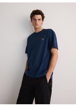 Reserved - T-shirt oversize z nadrukiem - granatowy ze sklepu Reserved w kategorii T-shirty męskie - zdjęcie 173117304