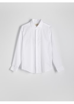Reserved - Bawełniana koszula slim fit - biały ze sklepu Reserved w kategorii Koszule męskie - zdjęcie 173117373