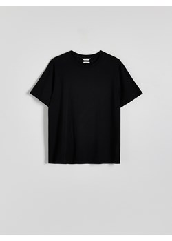 Reserved - T-shirt regular z tkaniny bamusowej - czarny ze sklepu Reserved w kategorii T-shirty męskie - zdjęcie 173117403