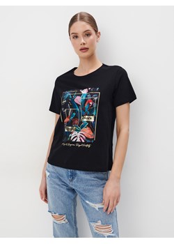Mohito - Koszulka z nadrukiem - czarny ze sklepu Mohito w kategorii Bluzki damskie - zdjęcie 173118710