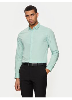 Calvin Klein Koszula K10K110856 Zielony Slim Fit ze sklepu MODIVO w kategorii Koszule męskie - zdjęcie 173119864