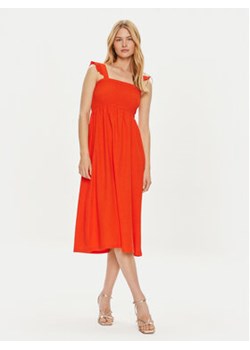 Pieces Sukienka letnia Luna 17147176 Czerwony Regular Fit ze sklepu MODIVO w kategorii Sukienki - zdjęcie 173119870