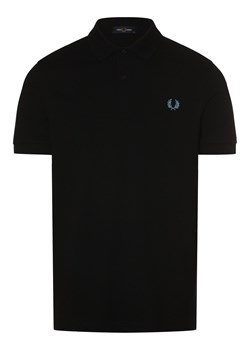 Fred Perry Męska koszulka polo Mężczyźni Bawełna czarny jednolity ze sklepu vangraaf w kategorii T-shirty męskie - zdjęcie 173120760
