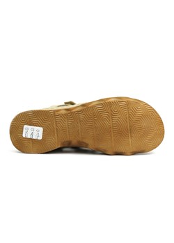 Skórzane sandały damskie na żłobionej podeszwie - HELIOS Komfort 256, ecru ze sklepu ulubioneobuwie w kategorii Sandały damskie - zdjęcie 173121081