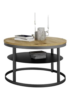 Loftowy stolik kawowy czarny + dąb artisan - Robini 4X ze sklepu Edinos.pl w kategorii Stoliki kawowe - zdjęcie 173121660