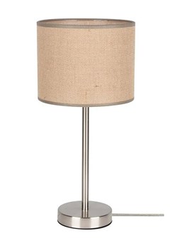 Beżowa lampka nocna stołowa z abażurem - A101-Fixa ze sklepu Edinos.pl w kategorii Lampy stołowe - zdjęcie 173122500