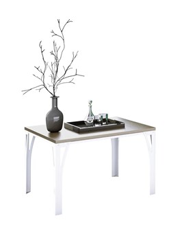Skandynawski stolik kawowy biały + dąb sonoma - Horix 5X ze sklepu Edinos.pl w kategorii Stoliki kawowe - zdjęcie 173122590