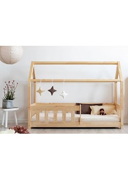 Drewniane łóżko dziecięce domek - Rikko ze sklepu Edinos.pl w kategorii Łóżka dziecięce - zdjęcie 173122632