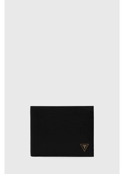 Guess portfel skórzany MESTRE męski kolor czarny SMSCLE LEA27 ze sklepu ANSWEAR.com w kategorii Portfele męskie - zdjęcie 173123043