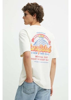 Hollister Co. t-shirt bawełniany męski kolor beżowy z nadrukiem ze sklepu ANSWEAR.com w kategorii T-shirty męskie - zdjęcie 173123372