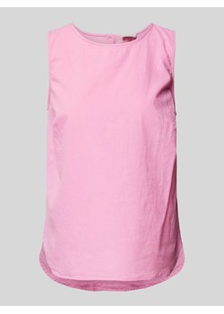 Top bluzkowy lniany z okrągłym dekoltem ze sklepu Peek&Cloppenburg  w kategorii Bluzki damskie - zdjęcie 173124231
