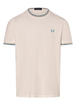 Fred Perry T-shirt męski Mężczyźni Bawełna biały jednolity ze sklepu vangraaf w kategorii T-shirty męskie - zdjęcie 173126930