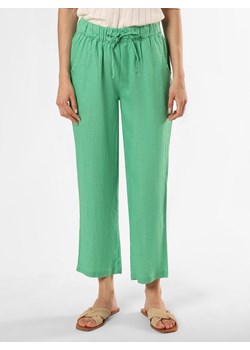 Marie Lund Lniane spodnie Kobiety len zielony jednolity ze sklepu vangraaf w kategorii Spodnie damskie - zdjęcie 173126951