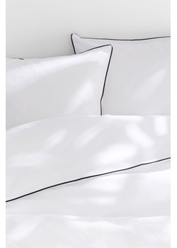 H & M - Komplet pościeli podwójnej z satyny bawełnianej - Biały ze sklepu H&M w kategorii Pościele - zdjęcie 173127942