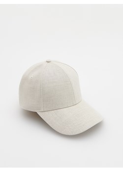 Reserved - Lniana czapka z daszkiem - beżowy ze sklepu Reserved w kategorii Czapki z daszkiem męskie - zdjęcie 173128802
