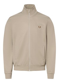 Fred Perry Męska bluza rozpinana Mężczyźni kitt jednolity ze sklepu vangraaf w kategorii Bluzy męskie - zdjęcie 173128820