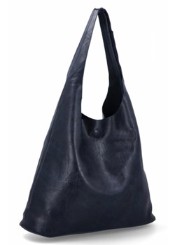 Duże Torebki Damskie Shopper Bag firmy Herisson Granatowe (kolory) ze sklepu torbs.pl w kategorii Torby Shopper bag - zdjęcie 173131294