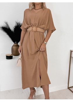 sukienka dominika karmelowa uni ze sklepu UBRA w kategorii Sukienki - zdjęcie 173132650