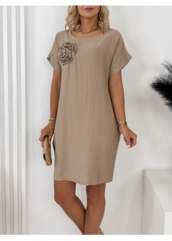 sukienka millos ciemnobeżowa uni ze sklepu UBRA w kategorii Sukienki - zdjęcie 173132661
