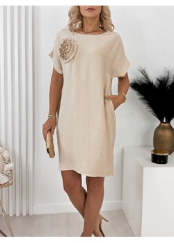 sukienka millos beżowa uni ze sklepu UBRA w kategorii Sukienki - zdjęcie 173132664
