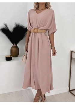 sukienka dominika pudrowy róż one size ze sklepu UBRA w kategorii Sukienki - zdjęcie 173132701