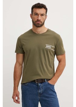 BOSS t-shirt bawełniany męski kolor zielony z nadrukiem 50517715 ze sklepu ANSWEAR.com w kategorii T-shirty męskie - zdjęcie 173133041