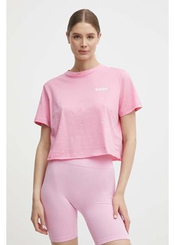 Guess t-shirt bawełniany SKYLAR damski kolor różowy V4GI08 JA914 ze sklepu ANSWEAR.com w kategorii Bluzki damskie - zdjęcie 173133510