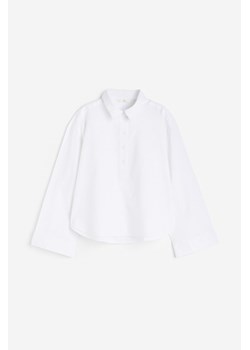 H & M - Koszula z domieszką lnu - Biały ze sklepu H&M w kategorii Koszule damskie - zdjęcie 173134810