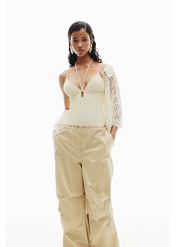 H & M - Spodnie spadochronowe - Beżowy ze sklepu H&M w kategorii Spodnie damskie - zdjęcie 173134880