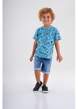 Bawełniany t-shirt chłopięcy we wzory ze sklepu 5.10.15 w kategorii T-shirty chłopięce - zdjęcie 173136183