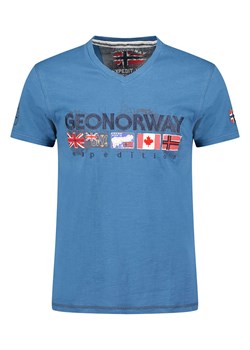 Geographical Norway Koszulka w kolorze niebieskim ze sklepu Limango Polska w kategorii T-shirty męskie - zdjęcie 173136471