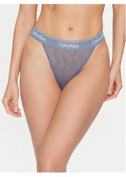 Calvin Klein Underwear Stringi 000QF7714E Niebieski ze sklepu MODIVO w kategorii Majtki damskie - zdjęcie 173136650