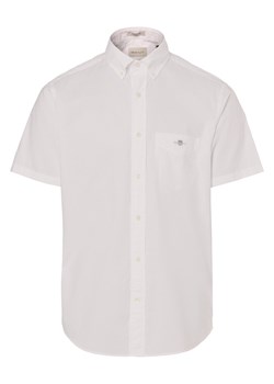 Gant Koszula męska Mężczyźni Regular Fit Bawełna biały jednolity ze sklepu vangraaf w kategorii Koszule męskie - zdjęcie 173137134