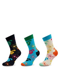 Happy Socks Zestaw 3 par wysokich skarpet unisex XDOG08-0150 Kolorowy ze sklepu MODIVO w kategorii Skarpetki damskie - zdjęcie 173138760