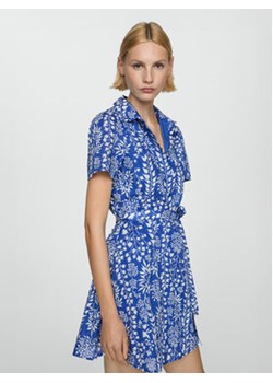 Mango Sukienka koszulowa Tropez 67098638 Niebieski Regular Fit ze sklepu MODIVO w kategorii Sukienki - zdjęcie 173138770